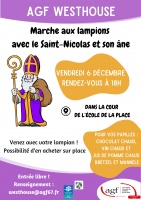 Marche aux lampions avec le Saint Nicolas et son âne